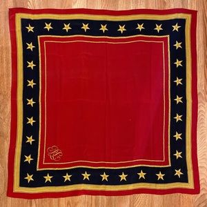 Rare Polo Ralph Lauren SAILING Silk Scarf, Size is 34”.